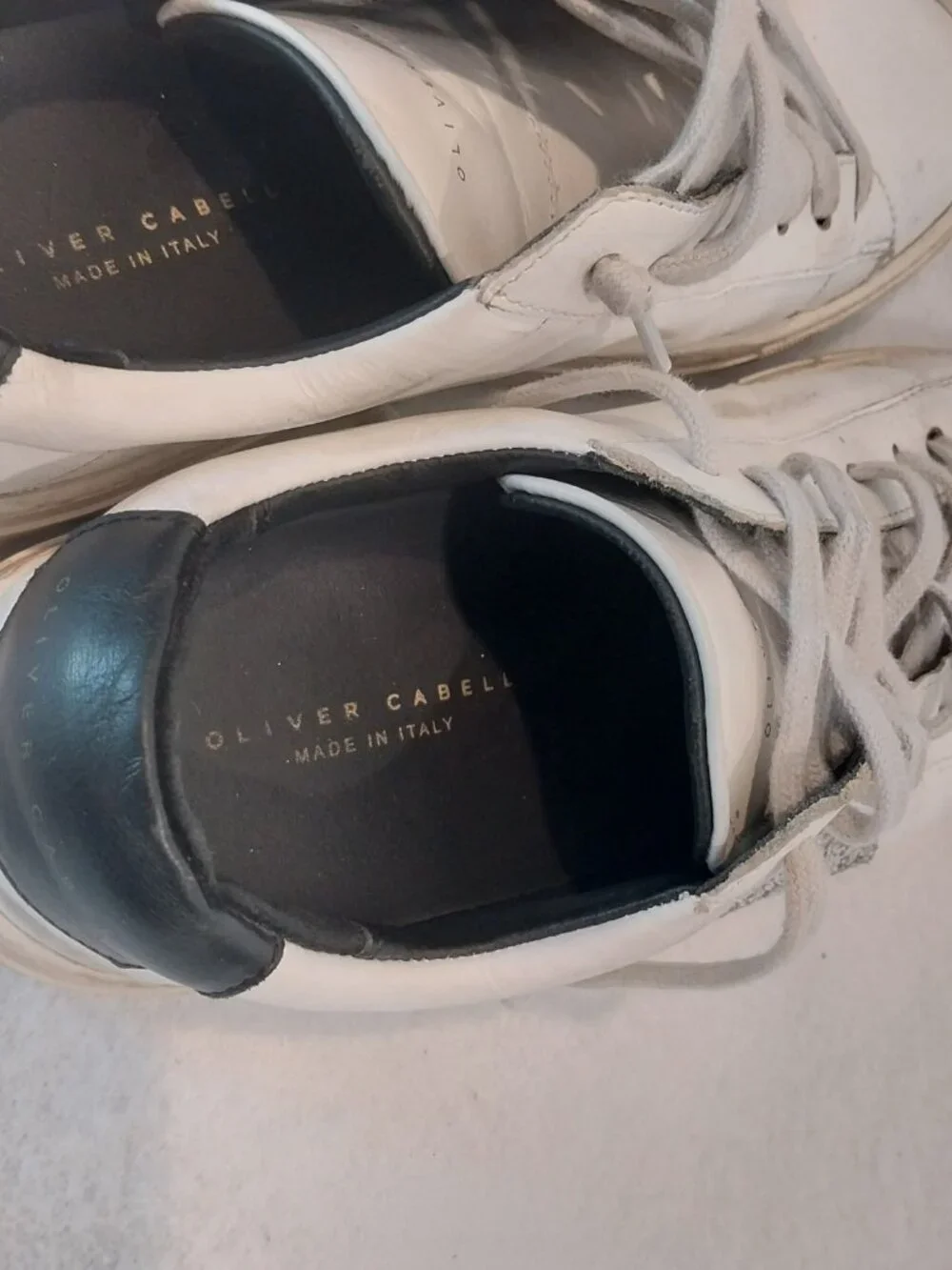 Oliver Cabell Sneakers Womens 7.5 38 White Leather Designer Casual Shoes Glitter